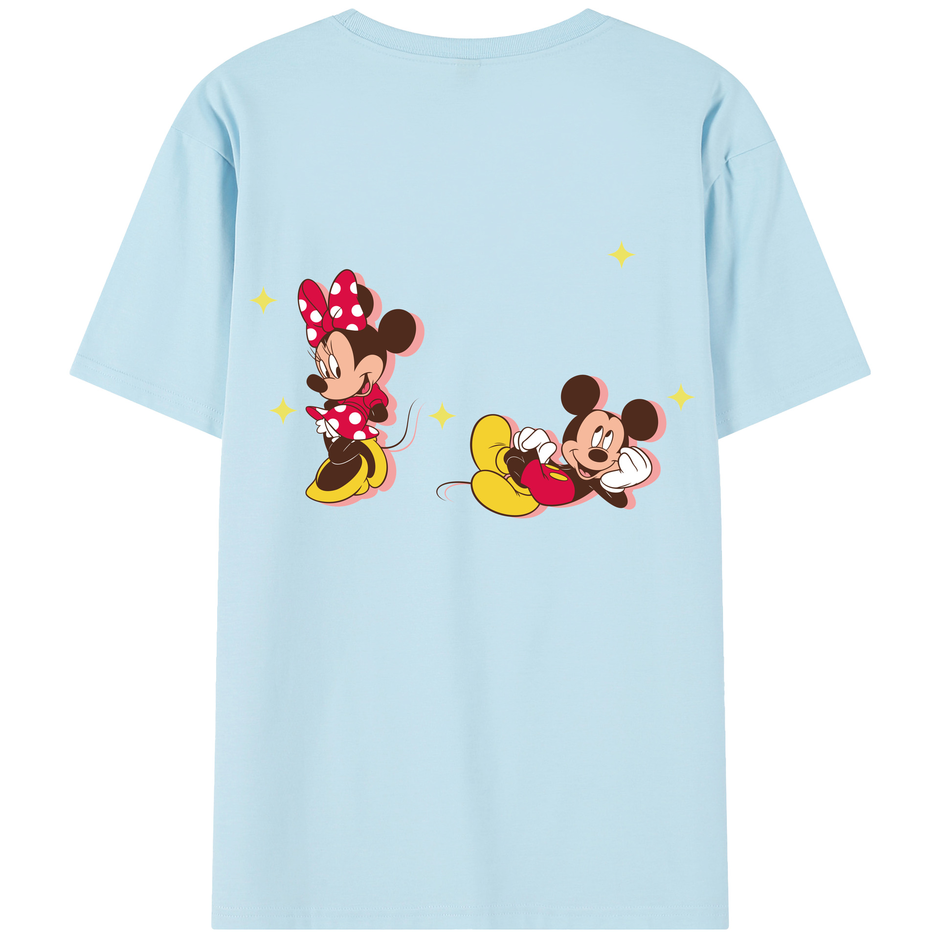 （画像用） ミッキーマウス Mickey Mouse 綿100％半袖Tシャツ（背面プリント）
